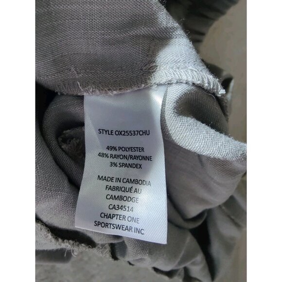 Haver And Blair Light Gray Wide Leg Cropped High Rise Pleated Dress Pants M - Picture 4 of 8